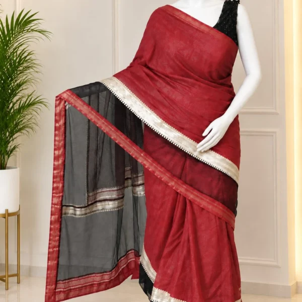 Bhagalpuri silk Zari Border Designer sari