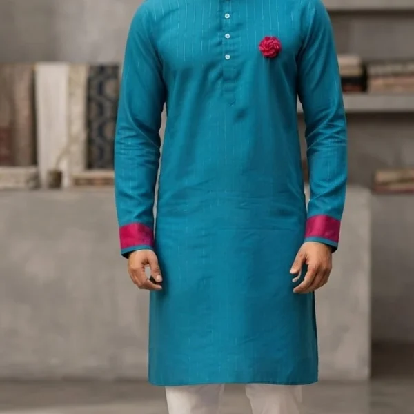 Blue pink combination designer Panjabi