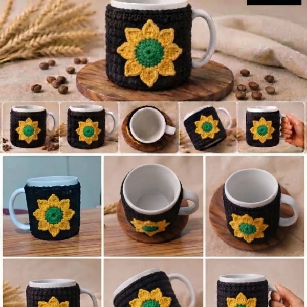 Crochet Mug Cover with Mug